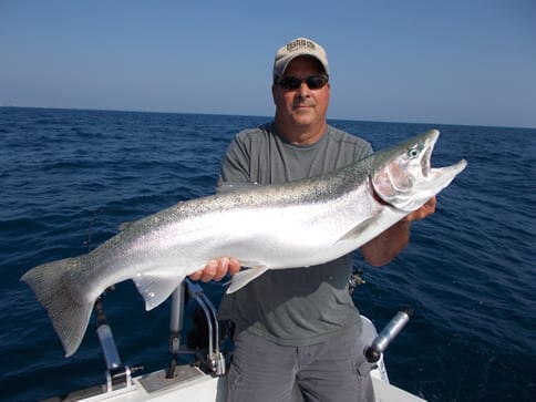 Steelhead fishing - Charter Fishing - Stellar Charters - Kenosha Wi - Lake Michigan Fishing